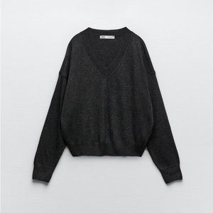 MOVING SALE Zara whool mix dark grey sweather new with tags